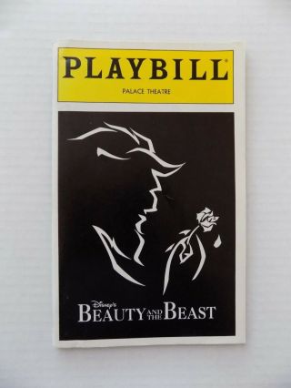 Disney Beauty And The Beast Playbill December 1994 First Year On Broadway Last 1