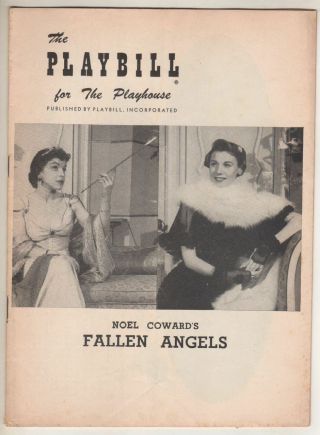 Noel Coward " Fallen Angels " Playbill 1956 Nancy Walker,  Margaret Phillips