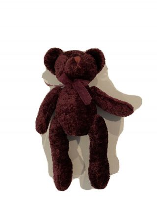 Serenade Teddy Bear By Russ Berrie & Co.  Color: Cranberry
