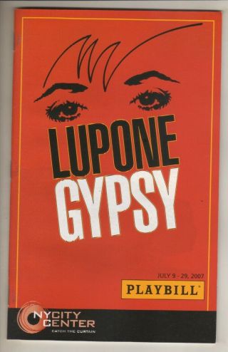 Patti Lupone & Laura Benanti " Gypsy " Playbill 2007 City Center Encores