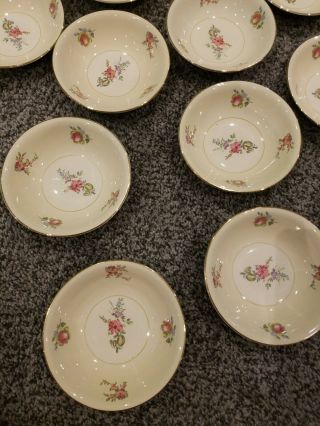 Homer Laughlin Household Institute Priscilla Pattern Small Bowls - 12 - 5inch 2