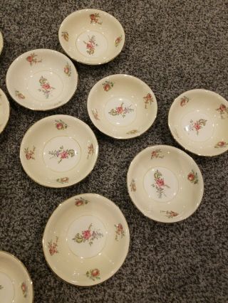 Homer Laughlin Household Institute Priscilla Pattern Small Bowls - 12 - 5inch 3