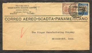 P120 - Colombia 1932 Scadta Airmail Cover To Usa