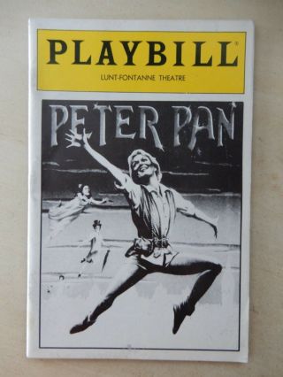January 1991 - Lunt - Fontanne Theatre Playbill - Peter Pan - Cathy Rigby