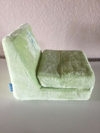 American Girl Green Plush Fold Up Flip Out Lounge Chair Couch
