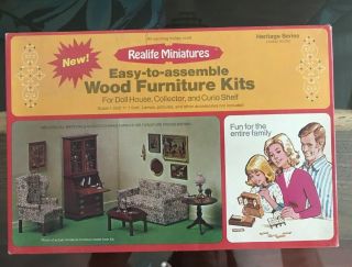 Realife Miniatures Wood Living Room Furniture Kit Heritage Series Kit 189