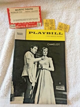 Playbill Camelot Julie Andrews Richard Burton March 6,  1961 Majestic Theatre
