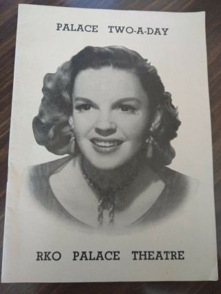 1951 - 1952 - Rko Palace Theatre Playbill Broadway - Judy Garland - Two - A - Day