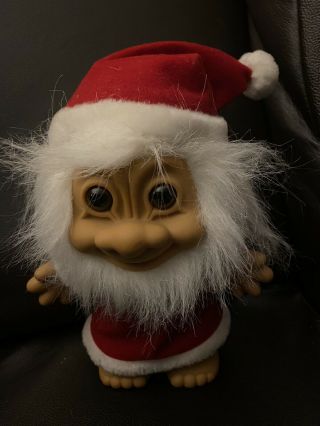 Russ Troll Doll Santa Claus 8 Inches Christmas Holiday Beard Hat