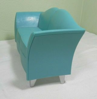 2007 Mattel Barbie Doll My Dream House Teal Blue Sofa Couch Furniture 2