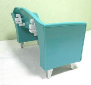 2007 Mattel Barbie Doll My Dream House Teal Blue Sofa Couch Furniture 3