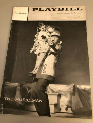 1950s Musical Hit Playbill The Music Man Robert Preston Barbara Cook 1/58