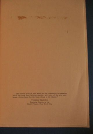 VINTAGE 1928 LITTLE THEATRE OF DALLAS THEATER PROGRAM 