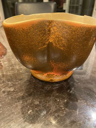 Rumrill - Red Wing Pottery Dutch Orange - Brown Planter/vase “ Unique Glaze” 315