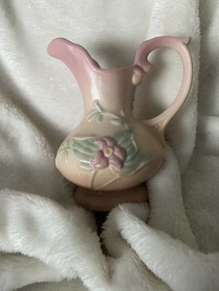 Vintage Hull Pottery Vases Pink - Peach Color J7 4 1/2 Usa.