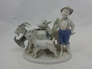 Vintage Gerold Porzellan Bavaria West Germany Porcelain Figurine " Shepherd Boy "