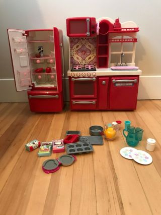 18 Inch Doll Play Kitchen With Accessories