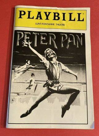 Cathy Rigby " Peter Pan " Playbill 1990 Broadway Revival