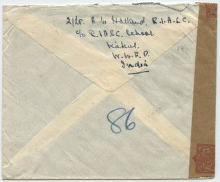 India,  WWII Airmail,  1941 Cover to USA,  