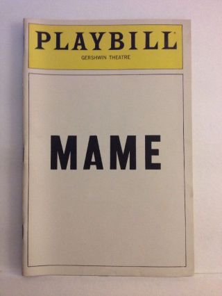 Playbill Mame At Gershwin Theatre July 1983 Angela Lansbury