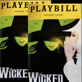2 Playbills Programs Wicked Gershwin Theatre Nyc Broadway