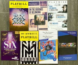 9 Playbills Pre - Broadway / Out - Of - Town Six,  Beetlejuice,  Unmasked,  Rock Of Ages