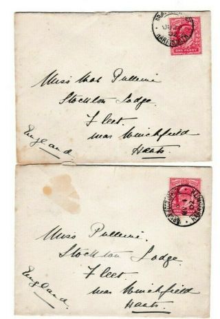 2 1902 Gb South Africa Boer War Covers Army Post Office Harrismith Postmarks 66