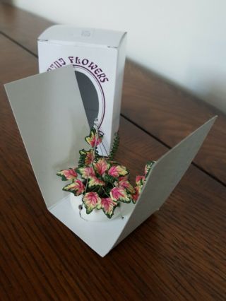 Miniature Dollhouse Accessories Hanging Flower Pot 2