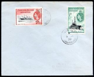 Falkland To Great Britain,  Grahamland Cancel On Cover 1958