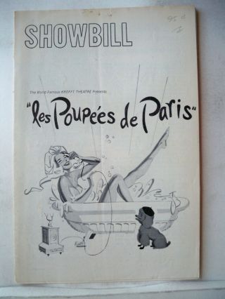 Les Poupees De Paris Playbill Sid And Marty Krofft Krofft Theatre Nyc 1963