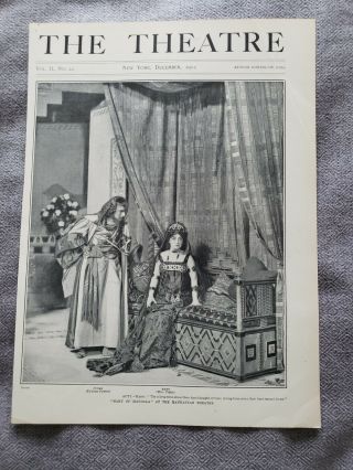 1902 The Theater Cover Page Only Tyrone Power Sr.  And Mrs.  Fiske Frame It