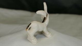 Rare Fiesta Homer Laughlin Harlequin Donkey White with gold accents 3