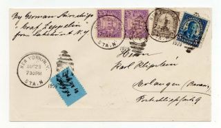 1929 Graf Zeppelin Usa To Germany Return Flight Cover Airship