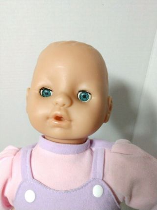 You & And Me Baby Doll Toy Cloth & Vinyl Plastic 16 " Long Eyes Open Close