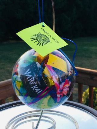 Cirque Du Soleil Varekai Glass Sphere Ornament Costume Ball Fabric Scrap Program