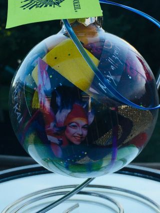 Cirque Du Soleil Varekai Glass Sphere Ornament Costume Ball Fabric Scrap Program 3
