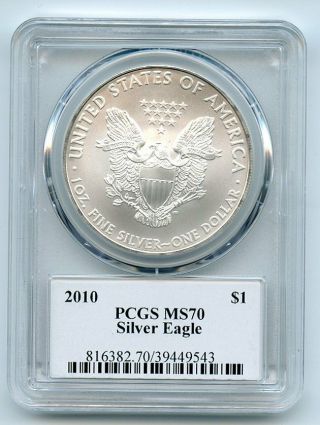 2010 $1 American Silver Eagle Dollar PCGS MS70 Leonard Buckley 2
