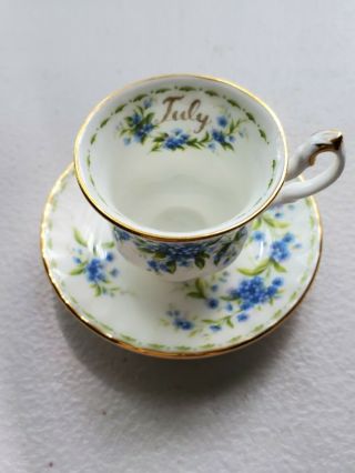 Royal Albert Forget Me Not Miniature Teacup And Saucer Cup England July
