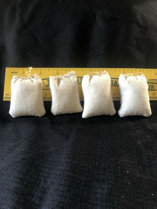 4 Miniature feed sacks General store Dollhouse Furniture Cow Chicken feed 2