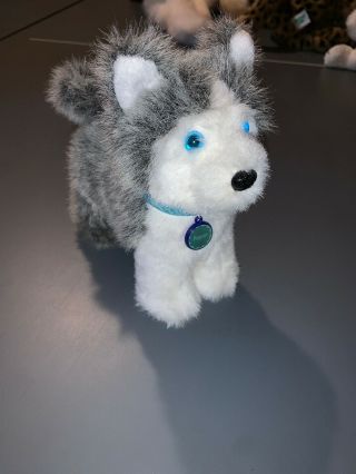 American Girl Dog Pepper Doll Stuffed Animal Plush Grey Huskie White Husky