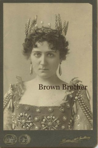 1900s Blanche Walsh Stage Theatre Cabinet Card Photo By Baker Art Gallery (2cds)