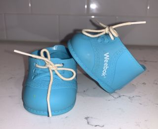 Vintage Aqua Blue Weebok Cabbage Patch Kids Shoes With White Laces