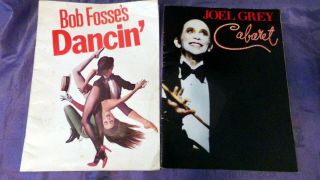 2 Vintage Broadway Musical Programs Joel Gray Cabaret 1987 Bob Fosse 