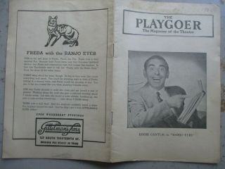 1941 Philadeplhia Playbill For Eddie Cantor In " Banjo Eyes "