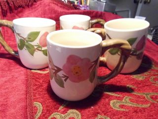 Franciscan Desert Rose Pattern Grand Mugs Set Of Four