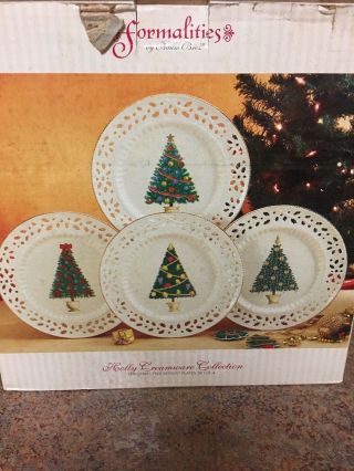 Formalities Baum Bros.  Set Of 4 Christmas Plates