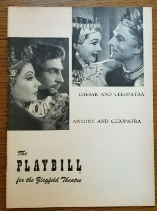 Vivian Leigh & Laurence Olivier Caesar And Cleopatra 1952 Playbill
