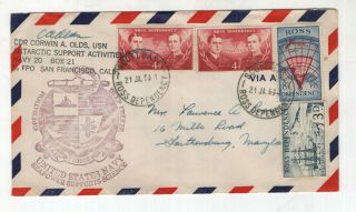 Us Operations Deep Freeze Covers With Ross Dep Stamps - Signed Cdr Olds