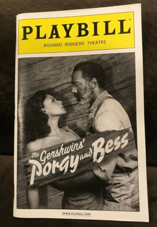 Porgy And Bess Opening Night Playbill Audra Mcdonald,  Norm Lewis,  Insert 2012