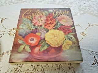 Vintage Carlton Ware Yellow Flower Jam Jelly Dish And Spoon